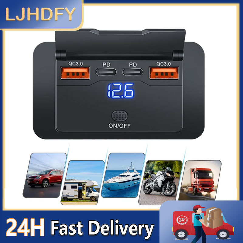 Car Accessories Qc - 4 Port Dual PD Dual QC