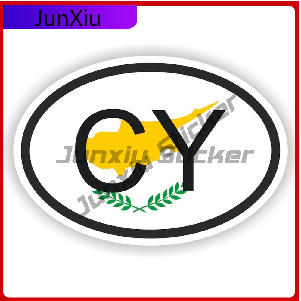 Car Accessories Cyprus - Stiker Vinil Lambang Nasional Bendera Cy