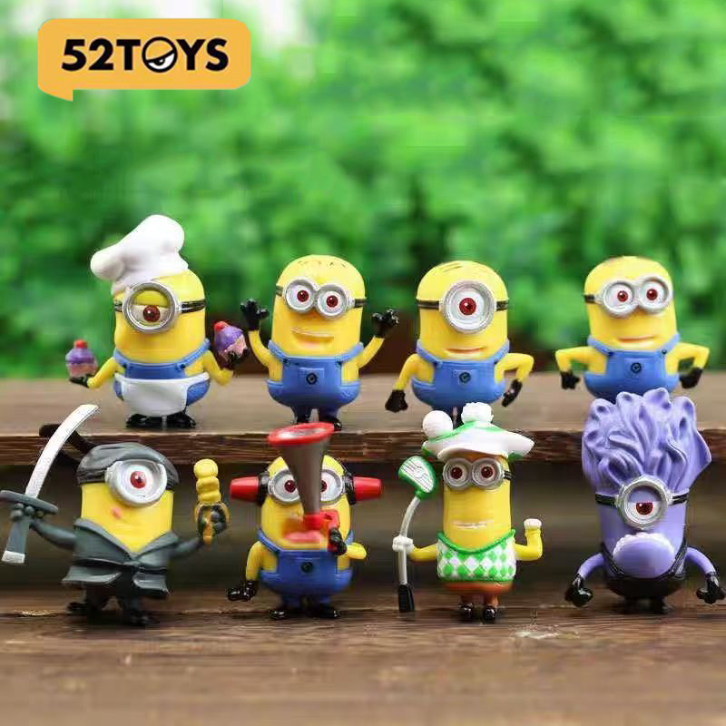 Car Accessories Walmart - 8 Buah/1Set 52TOYS Minion Kartun Lucu