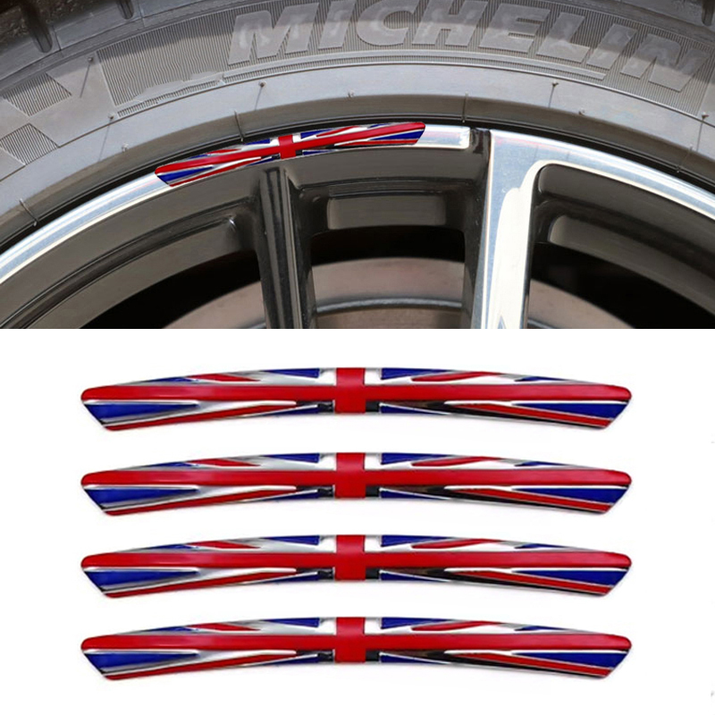 Car Accessories Uk - 4 Buah Stiker Roda Logam Campuran