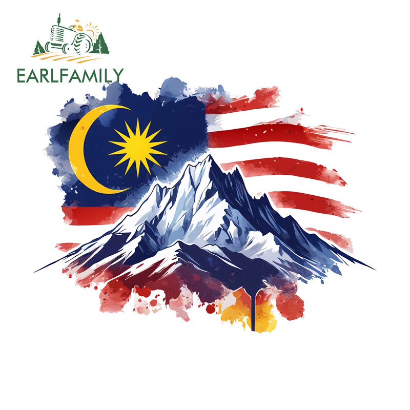 Car Accessories Malaysia - EARLFAMILY Stiker Jendela Bendera Malaysia Stiker