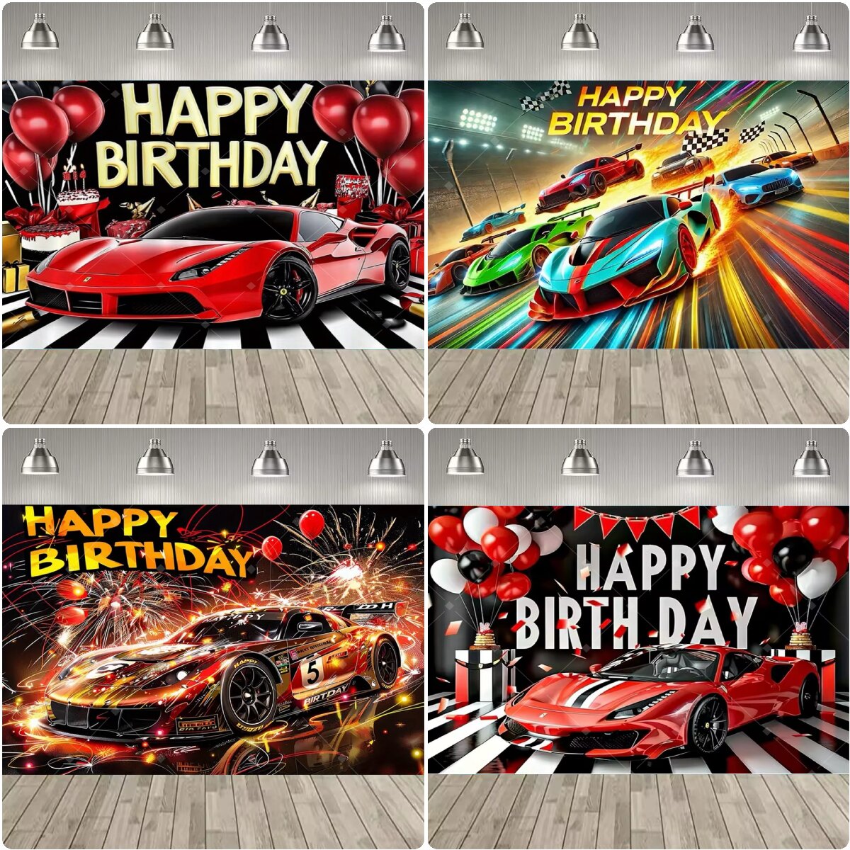 Car Accessories Banner - Latar Belakang Ulang Tahun Mobil Balap