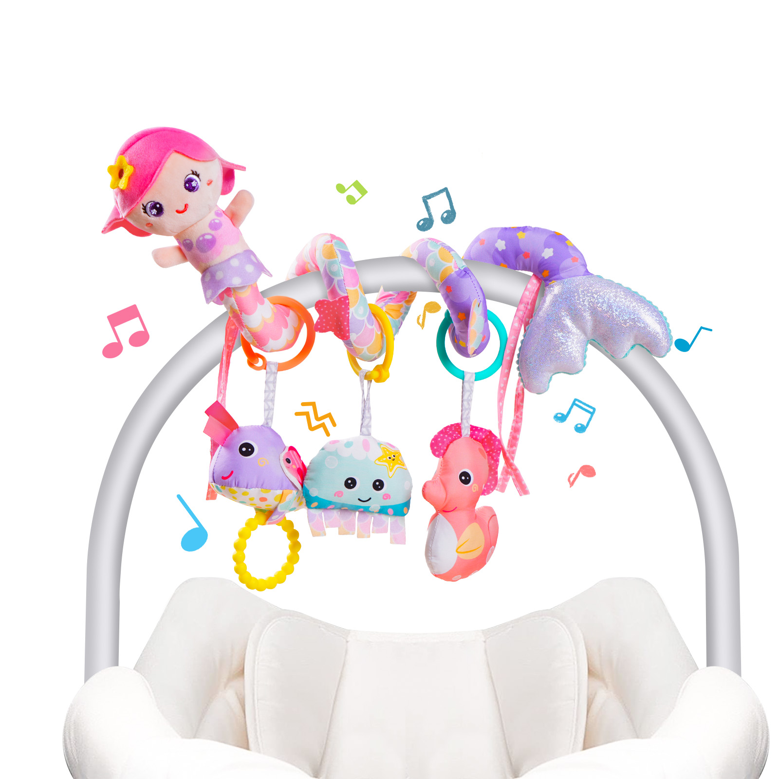 Car Accessories For Baby - Mainan Bayi Bentuk Spiral untuk Kursi