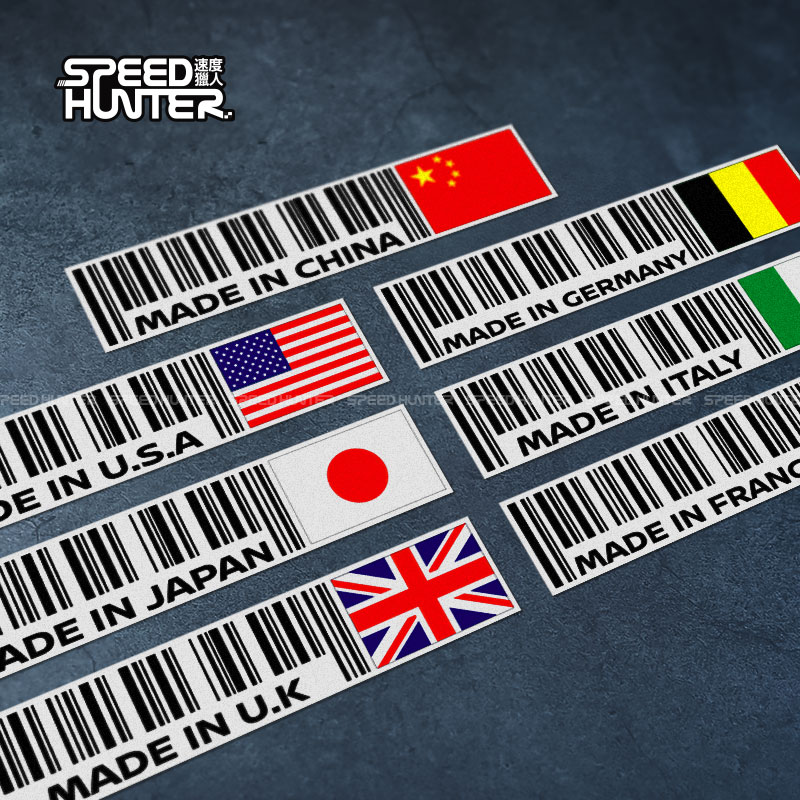 Car Accessories Uk - Stiker Mobil Bendera Nasional Gaya JDM
