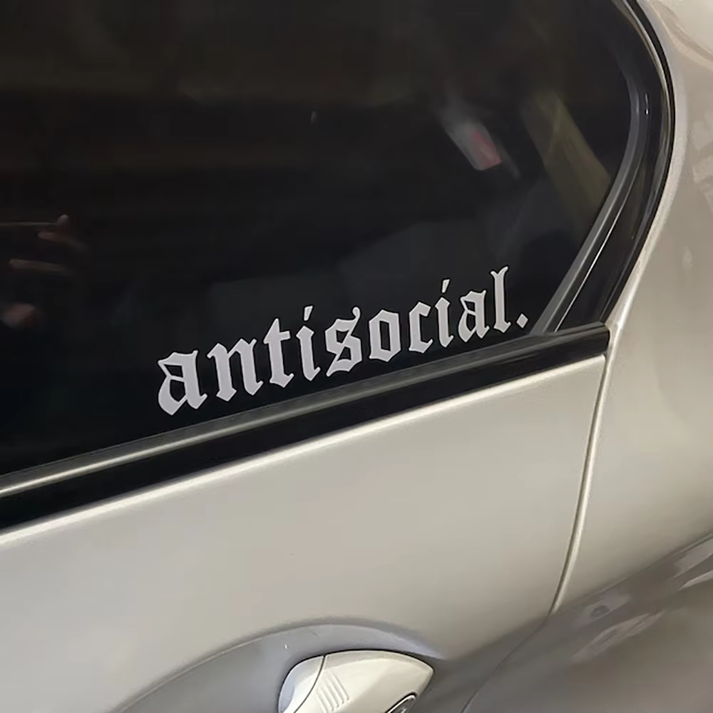 Car Accessories Banner - 1 Buah Stiker Mobil Antisocial Stiker
