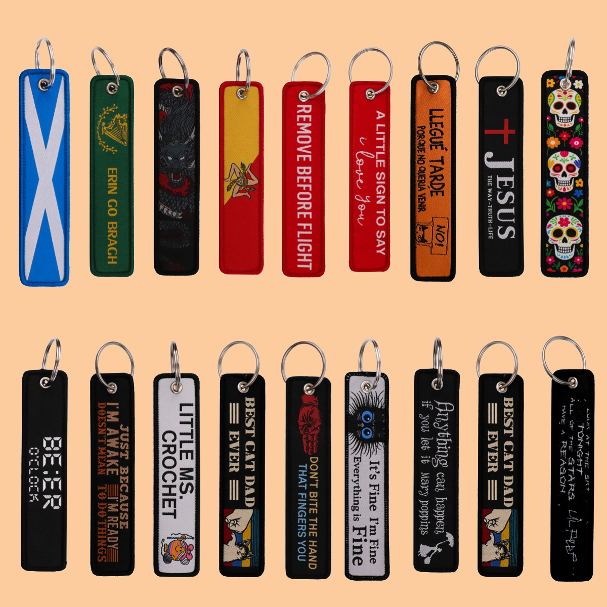 Car Accessories Quotation - 1 Buah Gantungan Kunci Bordir Penerbangan
