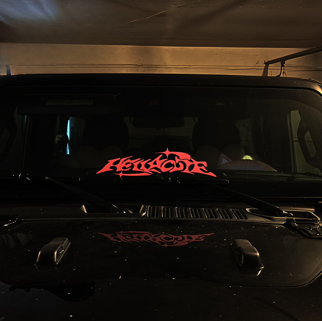 Spanduk Hellacute JDM Stiker M - Car Accessories Banner ulasan dan harga