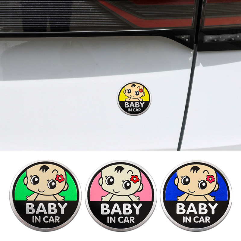 Stiker Mobil Peringatan Logam  - Car Accessories For Baby ulasan dan harga