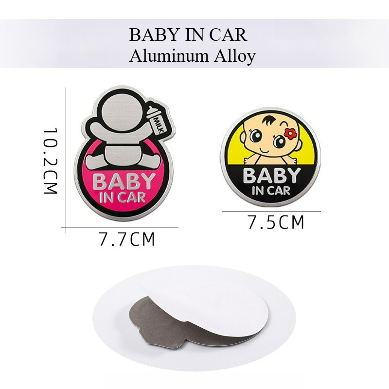 Stiker Mobil Peringatan Logam  - Car Accessories For Baby ulasan dan harga