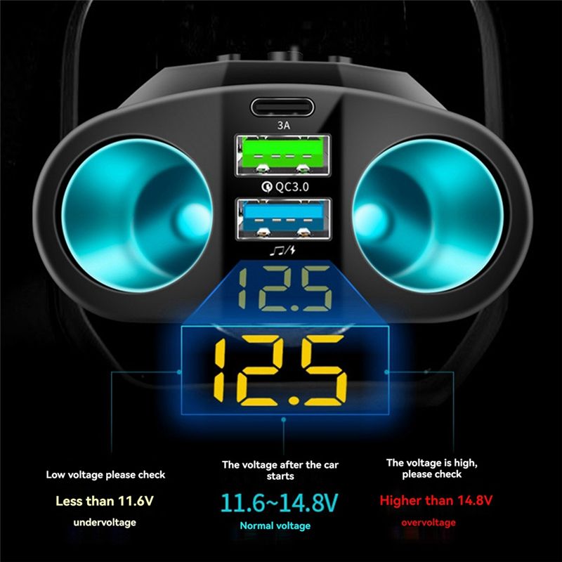 Pemutar MP3 USB Type C 66W Sol - Car Accessories Qc ulasan dan harga