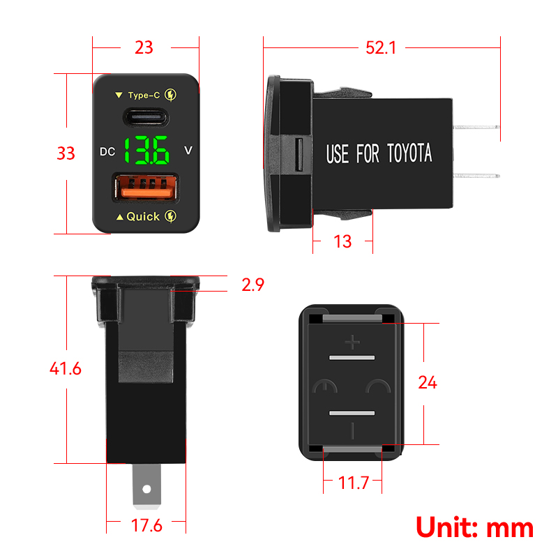 QC3.0 48W Port Usb C PD 12V/24 - Car Accessories Qc ulasan dan harga