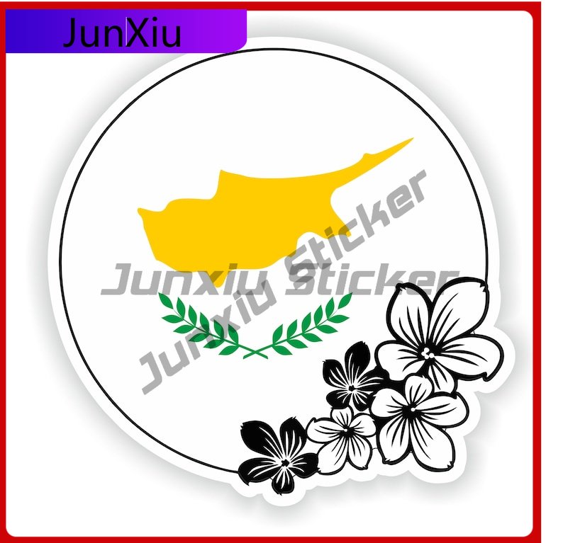 Stiker Bunga Bendera Bulat Sip - Car Accessories Cyprus ulasan dan harga