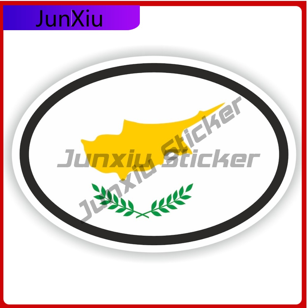 Stiker Oval Bendera Siprus Sti - Car Accessories Cyprus ulasan dan harga