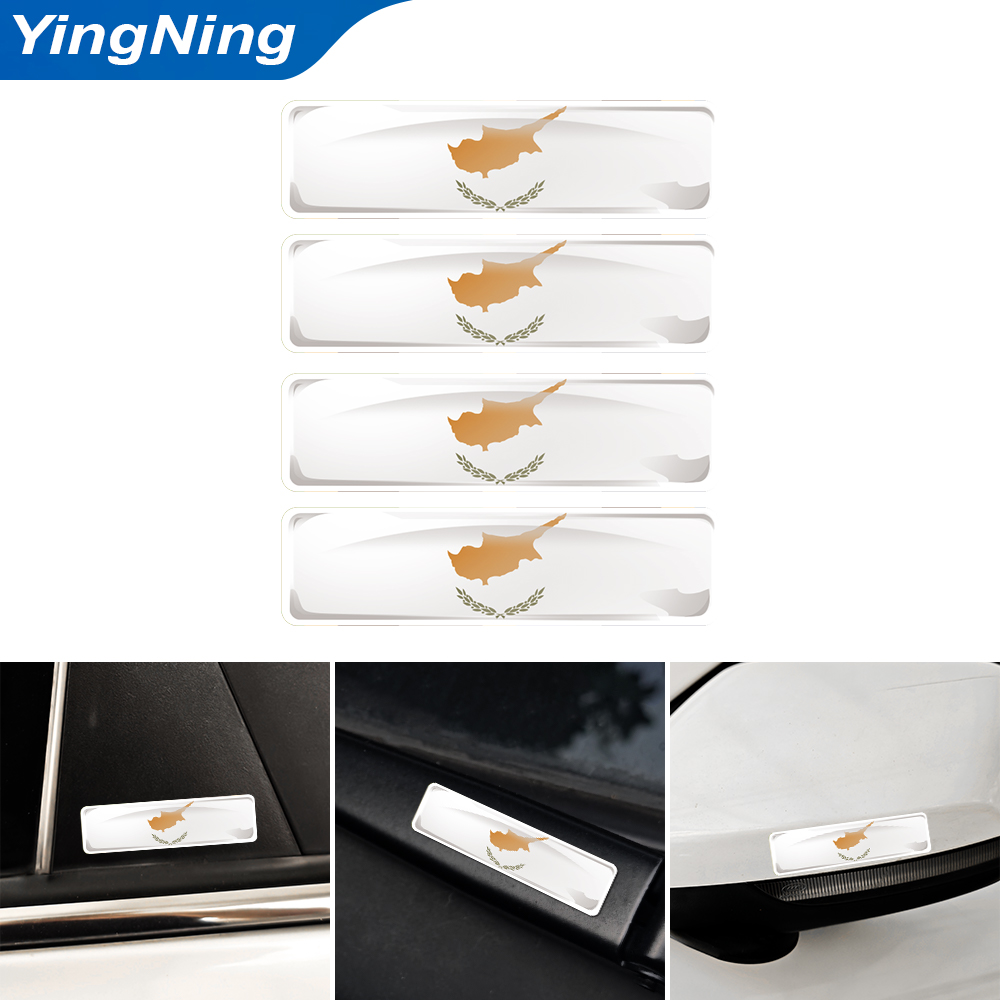 4 Buah Stiker Bendera Siprus S - Car Accessories Cyprus ulasan dan harga